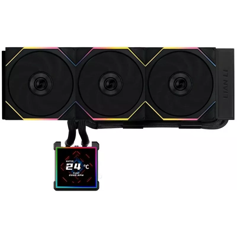 Система водяного охлаждения Lian-Li HydroShift II LCD-S 360TL ARGB Soc-AM5/AM4/1700/1851 черный 4-pin 33dB Al LCD Ret (G89.GHS2LCDS36TB.R0)