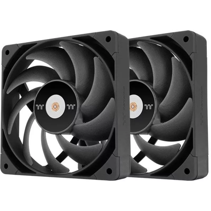 Вентилятор для корпуса Thermaltake Toughfan 14 Pro 140х140x25 черный 4-pin 31.6дБ (упак.:2шт) (CL-F160-PL14BL-A) Ret