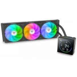 Система водяного охлаждения Thermaltake TH360-S V3 ARGB Soc-AM5/AM4/1200/1700/1851 черный 4-pin 37.8dB Al LCD 365W Ret (CL-W470-PL12SW-A)