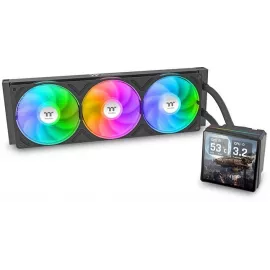 Система водяного охлаждения Thermaltake TH360 V3 Ultra ARGB Soc-AM5/AM4/1200/1700/1851 черный 4-pin 37.8dB Al LCD 365W Ret (CL-W474-PL12SW-A)
