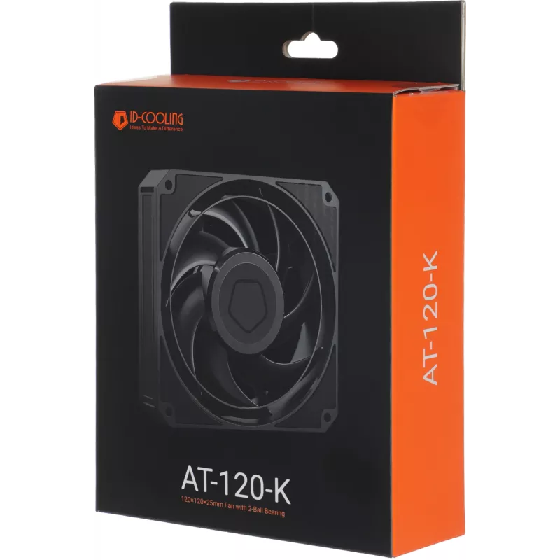 Вентилятор для корпуса ID-Cooling AT-120-K 120х120x25 черный 4-pin 36.5дБ Ret
