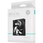 Вентилятор для корпуса Deepcool FD12 V2 120х120x25 черный 4-pin 35.6дБ (R-FD12V2-BKNPN1-G) Ret