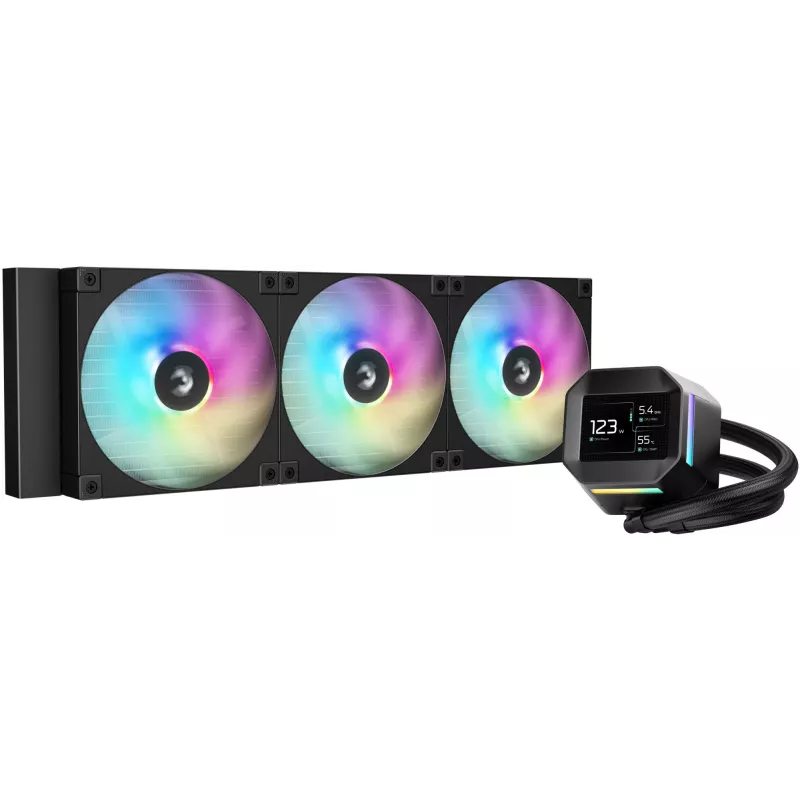 Система водяного охлаждения Deepcool LM420 ARGB Soc-AM5/AM4/1200/1700/1851 черный 4-pin 25.2dB Al LCD 2176gr Ret (R-LM420-BKDMMC-1)