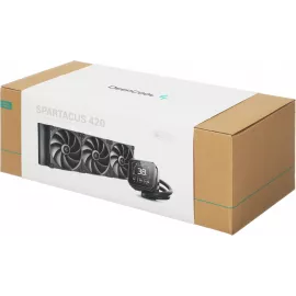 Система водяного охлаждения Deepcool Spartacus 420 ARGB Soc-AM5/AM4/1200/1700/1851 черный 4-pin 32.89dB Al LCD 350W 2647gr Ret (R-SPT420-BKDSMP-G-1)