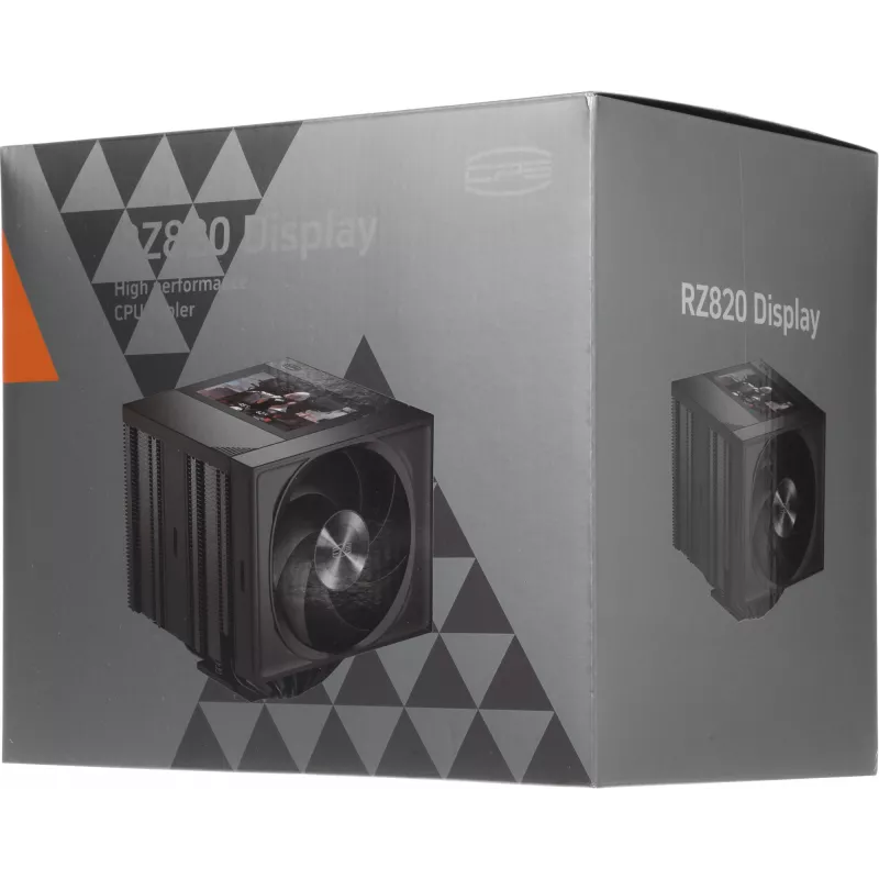 Устройство охлаждения(кулер) PcCooler RZ820 Display BK нет подсветки Soc-AM5/AM4/1200/1700/1851 черный 4-pin 15-27.1dB Al+Cu LCD 300W 1860gr Ret (RZ820-BKNWNY-GL)