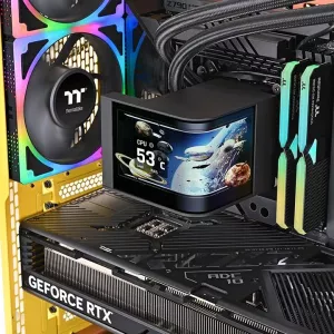  Thermaltake MAGCurve 360 Ultra ARGB SocAM5AM4120017001851 4pin 328351dB Al LCD Ret CLW453 PL12SWA