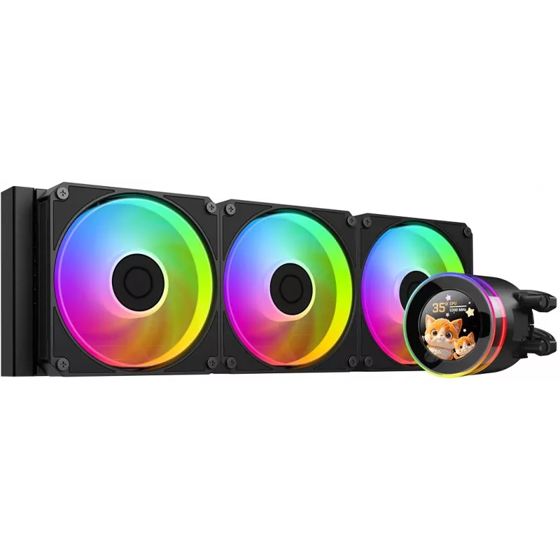 Система водяного охлаждения ID-Cooling SL360 V2 ARGB Soc-AM5/AM4/1200/1700/1851 черный 4-pin 31dB Al+Cu LCD 350W Ret
