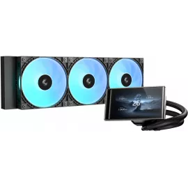 Система водяного охлаждения Deepcool LT360 Vision ARGB Soc-AM5/AM4/1200/1700/1851 черный 4-pin 33.66dB Al LCD 350W 1768gr Ret (R-LT360VISION-BKAMMC-G-1)