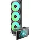 Система водяного охлаждения Deepcool LT360 Vision ARGB Soc-AM5/AM4/1200/1700/1851 черный 4-pin 33.66dB Al LCD 350W 1768gr Ret (R-LT360VISION-BKAMMC-G-1)