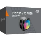 Устройство охлаждения(кулер) PcCooler RT620Pro TC ARGB Soc-AM5/AM4/1151/1200/2066/1700 черный 4-pin 34.9dB Al+Cu 265W Ret (RT620PROTC-BKAWYX-GL)