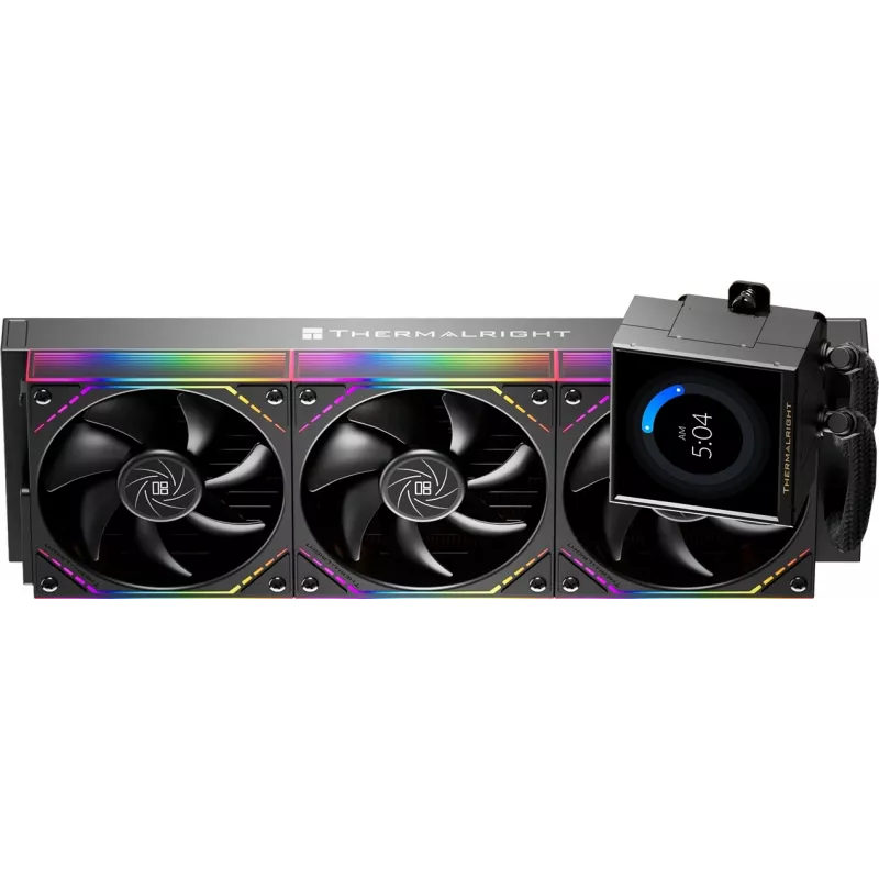 Система водяного охлаждения Thermalright Peerless Vision 360 ARGB Soc-AM5/AM4/1200/1700/1851 черный 4-pin 28.2dB Al LCD Ret (P-VISION-360-BL-ARGB)