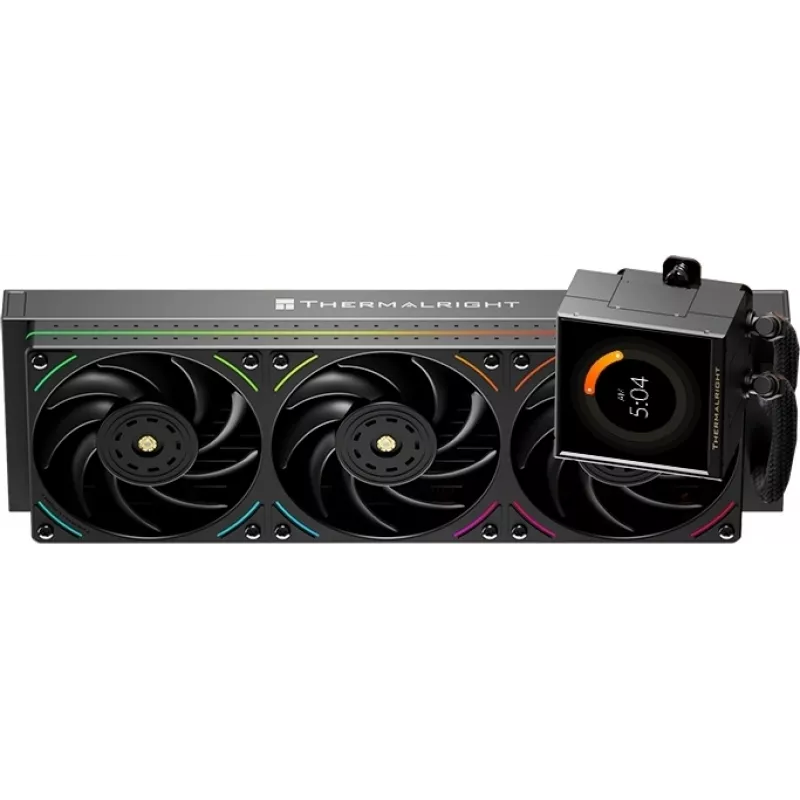 Система водяного охлаждения Thermalright Peerless Vision 360 UB ARGB Soc-AM5/AM4/1200/1700/1851 черный 4-pin 27dB Al LCD Ret (P-VISION-UB-360-BL-ARGB)