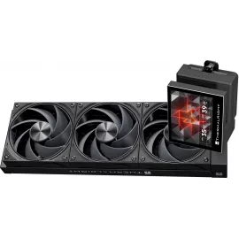 Система водяного охлаждения Thermalright Stream Vision 360 нет подсветки Soc-AM5/AM4/1200/1700/1851 черный 4-pin 31.4dB Al LCD Ret (S-VISION-360-BL)