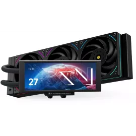 Система водяного охлаждения Thermalright Trofeo Vision 360 ARGB Soc-AM5/AM4/1200/1700/1851 черный 4-pin 27dB Al LCD Ret (T-VISION-360-BL-ARGB)