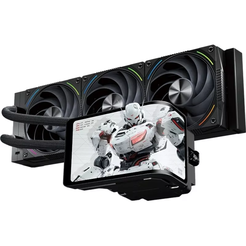 Система водяного охлаждения Thermalright Wonder Vision 360 Turbo ARGB Soc-AM5/AM4/1200/1700/1851 черный 4-pin 44.7dB Al LCD Ret (W-VISION-TURBO-360-BL-ARGB)