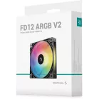 Вентилятор для корпуса Deepcool FD12 V2 ARGB 120х120x25 черный 4-pin 26.57дБ (R-FD12ARGBV2-BKAPN1-G) Ret