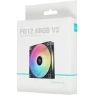 Вентилятор для корпуса Deepcool FD12 V2 ARGB 120х120x25 черный 4-pin 26.57дБ (R-FD12ARGBV2-BKAPN1-G) Ret