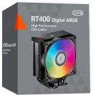 Устройство охлаждения(кулер) PcCooler RT400 Digital ARGB Soc-AM5/AM4/1200/1700/1851 черный 4-pin 34.9dB Al+Cu LCD 235W Ret (RT400-BKAWYL-GL)