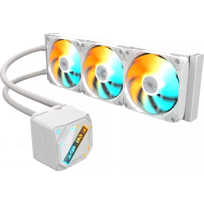 Система водяного охлаждения Gigabyte Gaming 360 ICE ARGB Soc-AM5/AM4/1200/1700/1851 белый 4-pin 13.8-35.8dB Al Ret (GP-GIGABYTE GME 360I)