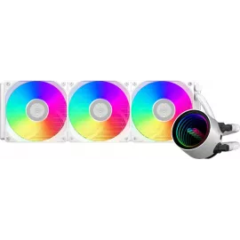 Система водяного охлаждения PcCooler DA360 V2 ARGB Soc-AM5/AM4/1200/1700/1851 белый 4-pin 36.5dB Al 300W Ret (DA360V2-WHAWXX-GL)