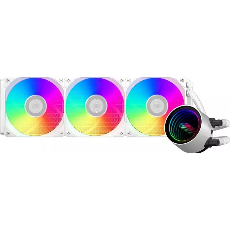 Система водяного охлаждения PcCooler DA360 V2 ARGB Soc-AM5/AM4/1200/1700/1851 белый 4-pin 36.5dB Al 300W Ret (DA360V2-WHAWXX-GL)