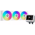 Система водяного охлаждения PcCooler GT360 Digital ARGB Soc-AM5/AM4/1200/1700/1851 белый 4-pin 15-38.6dB Al LCD 310W Ret (GT360-WHAWXX-GL)