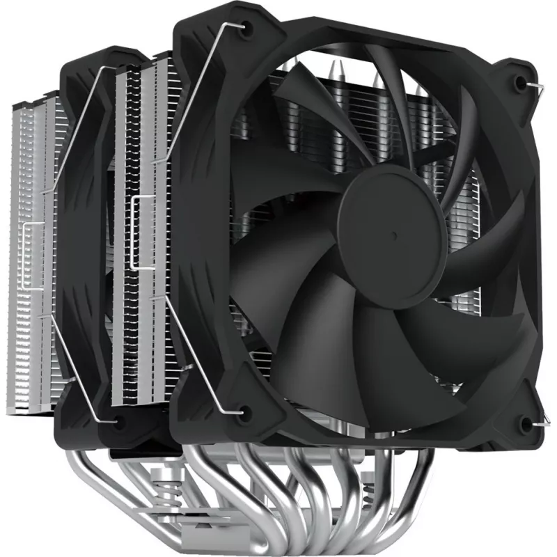 Устройство охлаждения(кулер) Zalman CNPS12X BP нет подсветки Soc-AM5/AM4/1200/1700/1851 черный 4-pin 32.2dB Al+Cu 260W 750gr Ret