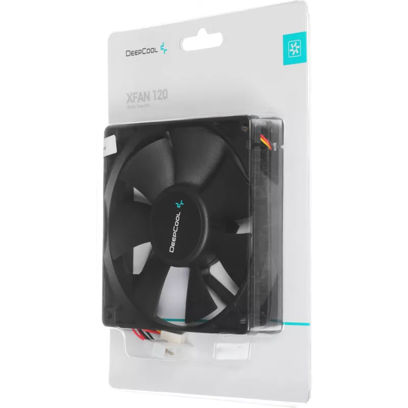 Вентилятор для корпуса Deepcool XFan 120 120х120x25 черный 3-pin 4-pin (Molex) 24дБ (DP-FDC-XF120) Ret