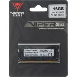 Память DDR4 16GB 2666MHz Patriot PVS416G266C8S Viper Steel RTL PC4-21300 CL18 SO-DIMM 260-pin 1.2В single rank Ret