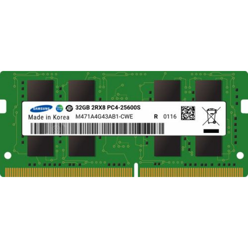 Память DDR4 32Gb 3200MHz Samsung M471A4G43AB1-CWE OEM PC4-25600 CL19 SO-DIMM 260-pin 1.2В original dual rank OEM