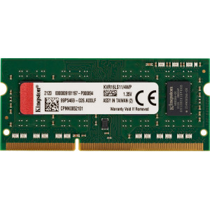  DDR3L 4Gb 1600MHz Kingston KVR16LS114WP VALUERAM RTL PC312800 CL11 SODIMM 204pin 135 single rank Ret