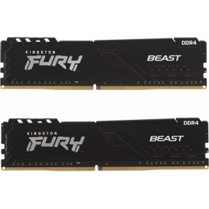  DDR4 2x16Gb 3200MHz Kingston KF432C16BBK232 Fury Beast Black RTL Gaming PC425600 CL16 DIMM 288pin 135 single rank Ret