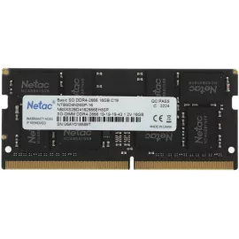 Память DDR4 16Gb 2666MHz Netac NTBSD4N26SP-16 Basic RTL PC4-21300 CL19 SO-DIMM 260-pin 1.2В single rank Ret