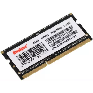  DDR3 4GB 1600MHz Kingspec KS1600D3N13504G RTL PC312800 CL11 SODIMM 204pin 135 single rank Ret