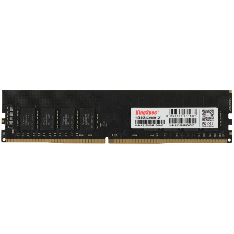 Память DDR4 16GB 3200MHz Kingspec KS3200D4P12016G RTL PC4-25600 CL18 DIMM 288-pin 1.2В single rank Ret Память DDR4 16GB 3200MHz Kingspec KS3200D4P12016G RTL PC4-25600 CL18 DIMM 288-pin 1.2В single rank Ret
