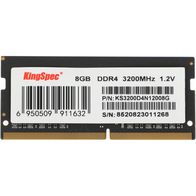 Память DDR4 8GB 3200MHz Kingspec KS3200D4N12008G RTL PC4-25600 SO-DIMM 260-pin 1.2В single rank Ret