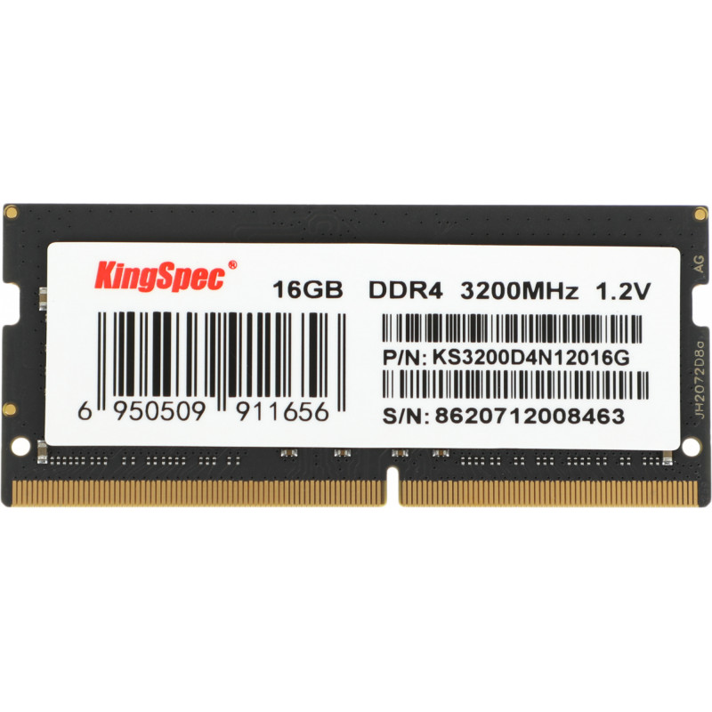 Память DDR4 16GB 3200MHz Kingspec KS3200D4N12016G RTL PC4-25600 CL22 SO-DIMM 260-pin 1.2В single rank Ret