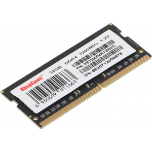  DDR4 32GB 3200MHz Kingspec KS3200D4N12032G RTL PC425600 CL22 SODIMM 260pin 12 dual rank Ret
