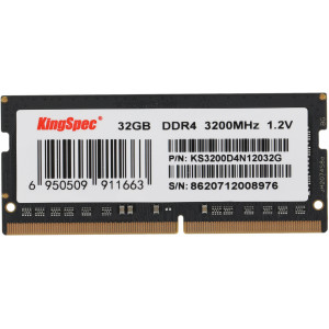  DDR4 32GB 3200MHz Kingspec KS3200D4N12032G RTL PC425600 CL22 SODIMM 260pin 12 dual rank Ret