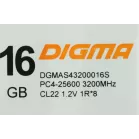 Память DDR4 16Gb 3200MHz Digma DGMAS43200016S RTL PC4-25600 CL22 SO-DIMM 260-pin 1.2В single rank Ret