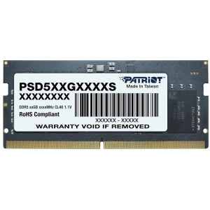  DDR5 8Gb 4800MHz Patriot PSD58G480041S RTL PC538400 CL40 SODIMM 260pin 11 single rank Ret