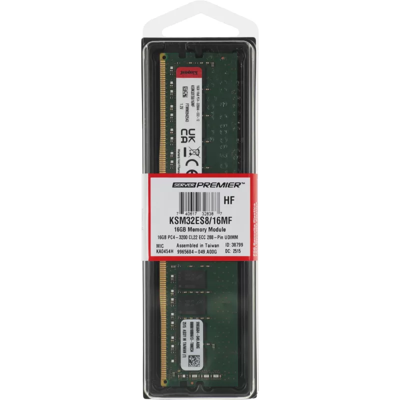 Память DDR4 Kingston KSM32ES8/16MF 16Gb DIMM ECC U PC4-25600 CL22 3200MHz