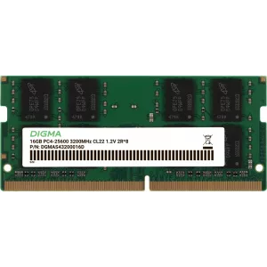  DDR4 16Gb 3200MHz Digma DGMAS43200016D RTL PC425600 CL22 SODIMM 260pin 12 dual rank Ret