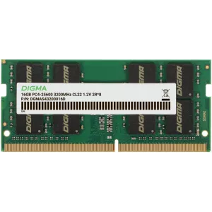  DDR4 16Gb 3200MHz Digma DGMAS43200016D RTL PC425600 CL22 SODIMM 260pin 12 dual rank Ret