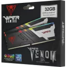 Память DDR5 2x16Gb 6400MHz Patriot PVVR532G640C32K Viper Venom RGB RTL Gaming PC5-51200 CL32 DIMM 288-pin 1.4В kit с радиатором Ret