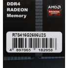 Память DDR4 16Gb 2666MHz AMD R7S416G2606U2S Radeon R7 Performance Series RTL PC4-21300 CL16 DIMM 288-pin 1.2В с радиатором Ret
