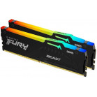 Память DDR5 2x16Gb 5600MHz Kingston KF556C40BBAK2-32 Fury Beast Black RGB RTL Gaming PC5-44800 CL40 DIMM 288-pin 1.25В single rank с радиатором Ret