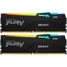 Память DDR5 2x32Gb 5600MHz Kingston KF556C40BBAK2-64 Fury Beast Black RGB RTL Gaming PC5-44800 CL40 DIMM 288-pin 1.25В dual rank с радиатором Ret