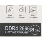 Память DDR4 8Gb 2666MHz AGi AGI266608UD138 UD138 RTL PC4-21300 DIMM 288-pin 1.2В Ret
