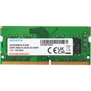  DDR4 8Gb 2666MHz AData AD4S26668G19SGN RTL PC421300 CL19 SODIMM 260pin 12 dual rank Ret